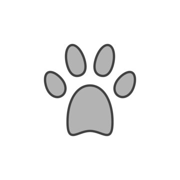 Dog or Cat Paw Print vector concept modern icon or sign