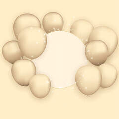 Holiday Background with Balloons. Can be used for advertisment, promotion and birthday card or invitation. Celebration card. Vector Illustration.