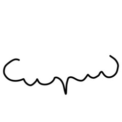 Illustration material |Simple handwritten speech bubble, black, no fill