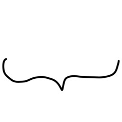 Illustration material |Simple handwritten speech bubble, black, no fill