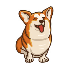 Hand drawn dog cartoon character illustration Animal.