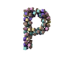 House Themed Font Letter P