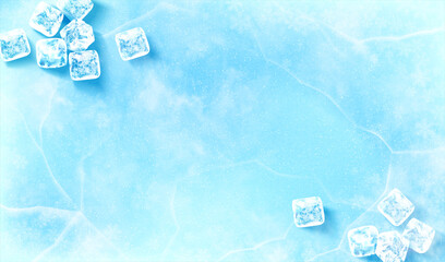 Icy surface background - obrazy, fototapety, plakaty