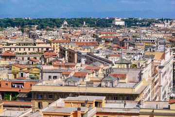 Fototapeta na wymiar ローマの街並み（高台に建つバチカン美術館から）