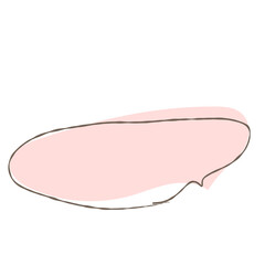 Simple pink handwritten speech bubble isolated