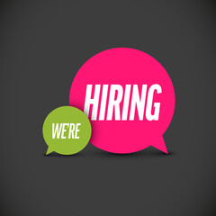 We are hiring dark minimalistic flyertemplate with bubbles