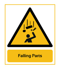 Flling Parts. Warning Signs. ISO 7010 Sign. Signs of Danger And Alerts. Caution Signs.