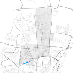 Fototapeta na wymiar Milbertshofen-Am Hart, München, Deutschland high detail vector map