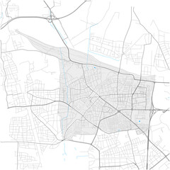 Fototapeta na wymiar Moosach, München, Deutschland high detail vector map