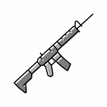 centerfire rifle color icon vector illustration
