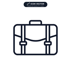 briefcase icon symbol template for graphic and web design collection logo vector illustration