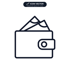 wallet icon symbol template for graphic and web design collection logo vector illustration
