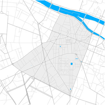 6th Arrondissement, Paris, FRANCE High Detail Vector Map