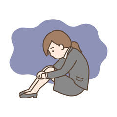 落ち込む　女性