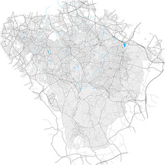 Bromley, Greater London, United Kingdom high detail vector map