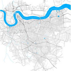 Greenwich, Greater London, United Kingdom high detail vector map