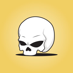Skull Cartoon Art Vector Illustration for clip art, sticker, decoration, or anything with that theme