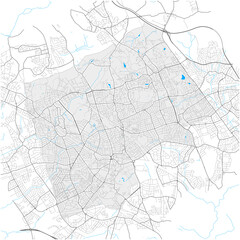 Fototapeta na wymiar Harrow, Greater London, United Kingdom high detail vector map