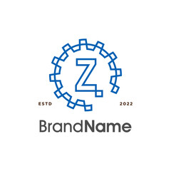 Obraz premium Initial Gear Z Logo