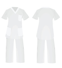 Medical uniform set. vector illustration