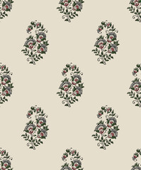 abstract Hand indian Block Ajrakh Print background pattern