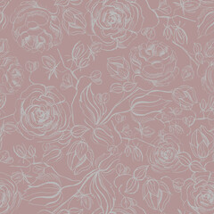 seamless pattern with flowers