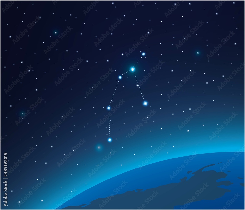 Canvas Prints constellation perseus with planet in deep space