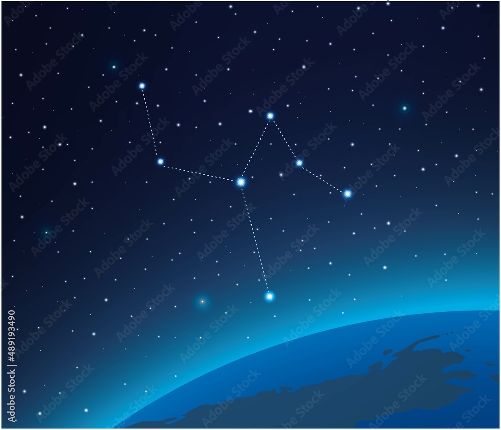 Canvas Prints constellation camepordalis with planet in deep space