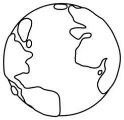 Black and white doodle character