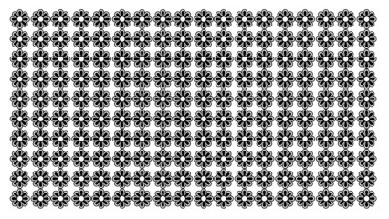 Flower Black and White Seamless Pattern Texture Background , Soft Blur Wallpaper