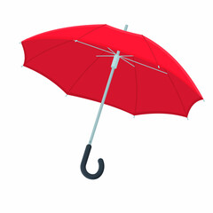 Umbrella. Red umbrella, vector illustration