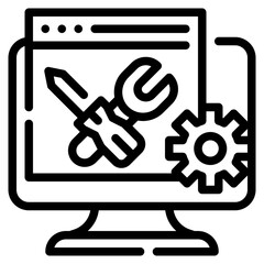 web outline icon
