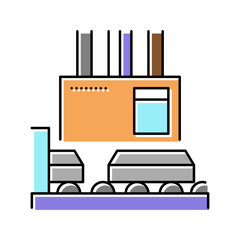 processing aluminium production color icon vector illustration