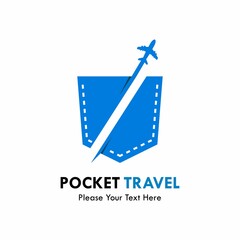 Pocket travel logo template illustration