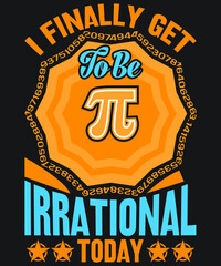 Pi Day T-shirt Design Vector For Graphics