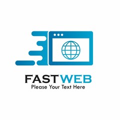 Fast web logo template illustration