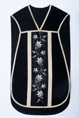 Gold embroidered church chasubles