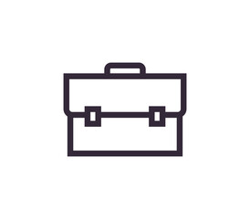 Briefcase and business suitcase flat vector illustration.
