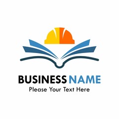 Worker book logo template illustration