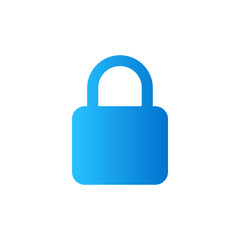 Lock vector icon with gradient