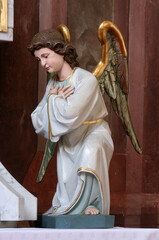 Angel on the high altar in the Church of All Saints in Sesvete, Croatia