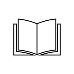 Open book icon in line style