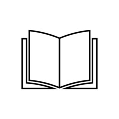 Open book icon in line style