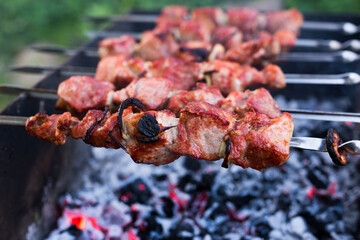 The concept of cooking, barbecue and eating