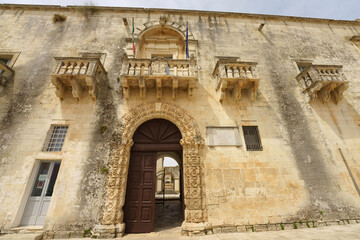 Fototapeta na wymiar Sternatia,Lecce province, Apulia: abbey in Baroque style