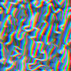 Fototapeta premium Glitch effect seamless pattern. Urban digital background for fabric fashion.