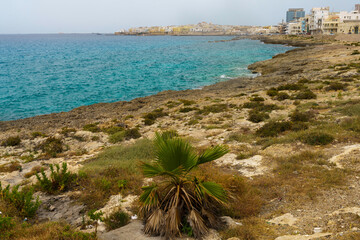 Coast of Salento at Gallipoli, Apulia, Italy