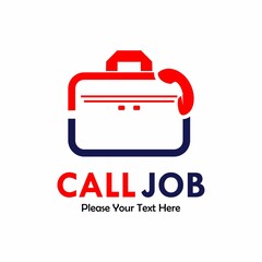 Call job logo template illustration