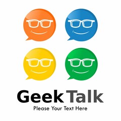 Geek Talk logo template illustration