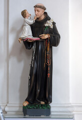 Saint Anthony of Padua, statue in the Church of All Saints in Sesvete, Croatia